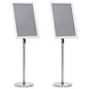 vidaXL Supports de posters 2 pc Argent&eacute; 45 x 32,7 x 108 cm Aluminium