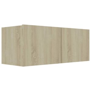 vidaXL Meuble TV Ch&ecirc;ne sonoma 80x30x30 cm Bois d&rsquo;ing&eacute;nierie