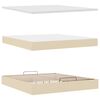 VidaXL Cadre de lit ottoman avec matelas crème 160x200 cm tissu