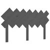vidaXL T&ecirc;te de lit Gris 141x3x80,5 cm Bois massif de pin