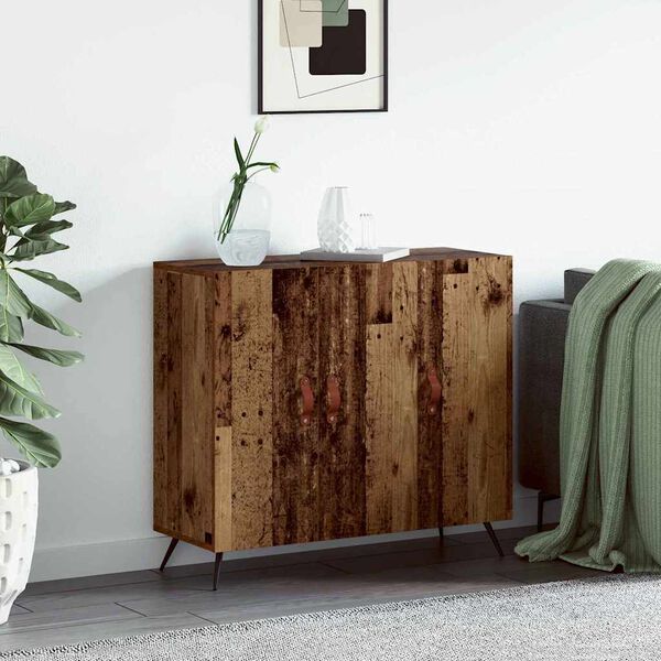 vidaXL Buffet Bois ancien 89,5 x 34 x 80 cm Bois d'ing&eacute;nierie