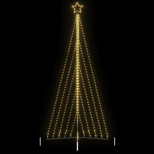 vidaXL Sapin de No&euml;l &agrave; LED 570 LED blanc chaud 399 cm