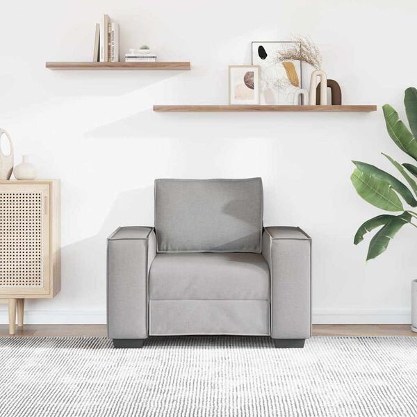 vidaXL Canap&eacute; Fauteuil Gris Nuage 100x78x84 cm Tissu