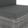 vidaXL Salon de jardin 6 pcs R&eacute;sine tress&eacute;e Gris