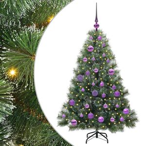 vidaXL Sapin de No&euml;l artificiel avec 150 LED Vert 120 cm PE et PVC