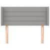 vidaXL T&ecirc;te de lit avec oreilles Gris clair 103x16x78/88 cm Tissu