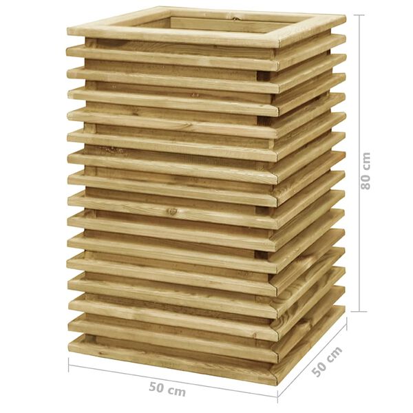 vidaXL Lit sur&eacute;lev&eacute; de jardin 50x50x80 cm Bois de pin impr&eacute;gn&eacute;