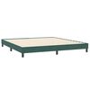 vidaXL Sommier &agrave; lattes de lit et matelas et LED vert fonc&eacute; 180x210cm velours