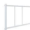 vidaXL Cadre de lit métal sans matelas avec pied de lit blanc 75x190cm