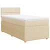 vidaXL Sommier &agrave; lattes de lit avec matelas Cr&egrave;me 80x200 cm Tissu