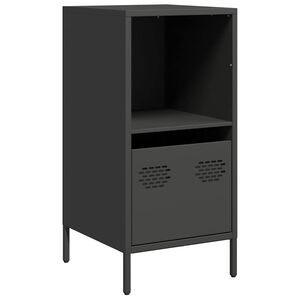 vidaXL Buffet noir 35x39x73,5 cm acier lamin&eacute; &agrave; froid