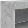 vidaXL Buffet avec lumi&egrave;res LED gris b&eacute;ton 142,5x37x67 cm