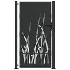 vidaXL Porte de Jardin 110 x 180 cm Noir Verrouillable