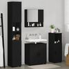 vidaXL Ensemble de mobilier de salle de bain Montage mural 4 pcs Noir