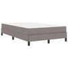 vidaXL Lit &agrave; ressorts avec matelas Taupe 120 x 200 cm tissu