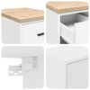 vidaXL Armoires de garage 2 pcs blanc bois d'ing&eacute;nierie