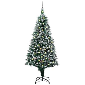 vidaXL Arbre de No&euml;l artificiel avec LED/boules pommes de pin 240cm