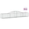 vidaXL Paniers &agrave; gabions arqu&eacute;s 11 pcs 300x50x40/60 cm fer galvanis&eacute;
