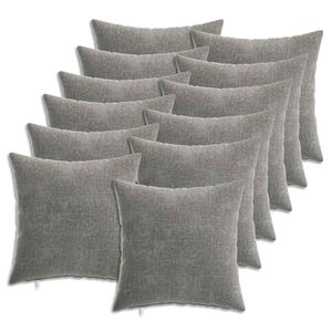 vidaXL Housse de coussin 12 pc HEERLEN Gris fonc&eacute; 40 x 40 cm