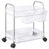vidaXL Chariot de rangement &agrave; 2 niveaux transparent acrylique