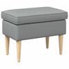 vidaXL Pouf Gris clair 55 x 35 x 41 cm Polyester