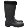vidaXL Bottes de pluie avec chaussettes amovibles noir taille 44 PVC