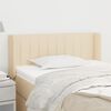 vidaXL T&ecirc;te de lit avec oreilles Cr&egrave;me 103x16x78/88 cm Tissu