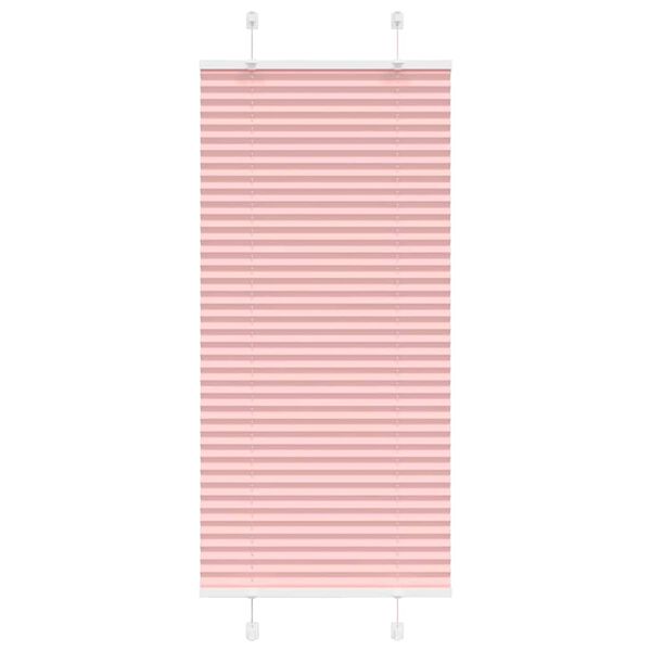 vidaXL Store pliss&eacute; rose 65x100 cm largeur du tissu 64,4 cm polyester