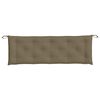 vidaXL Coussin de banc de jardin taupe m&eacute;lang&eacute; 150x50x7 cm tissu