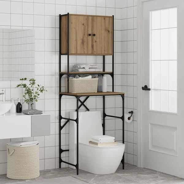 vidaXL Meuble pour machine à laver chêne artisanal 68 x 48,5 x 194 cm