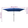 vidaXL Parasol de jardin Azur 295 x 295 x 245 cm Polyester et Acier
