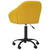 vidaXL Chaises pivotantes &agrave; manger lot de 4 jaune velours
