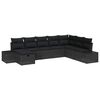 vidaXL Ensemble de canap&eacute; de jardin 8 pcs Noir Poly rotin