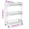 vidaXL Chariot de rangement 59x20x75 cm aluminium