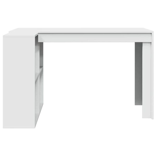 vidaXL Bureau blanc 123,5x73,5x75 cm bois d'ing&eacute;nierie