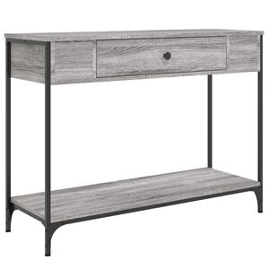 vidaXL Table console sonoma gris 100x34,5x75 cm bois d'ing&eacute;nierie