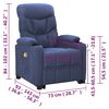 vidaXL Fauteuil de massage Bleu Tissu