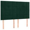vidaXL T&ecirc;te de lit Vert fonc&eacute; 144 x 5 x 118/128 cm Velours