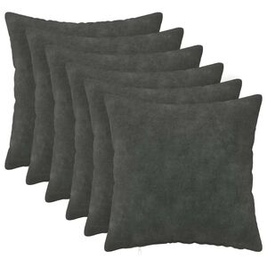 vidaXL Housse de coussin 6 pc HEERLEN Anthracite 30 x 30 cm