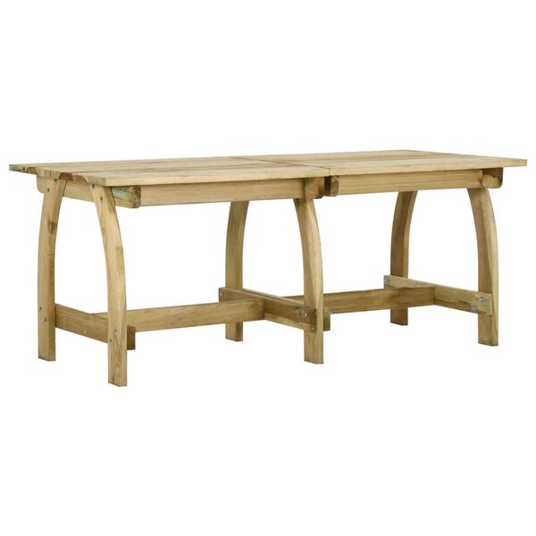 vidaXL Table de jardin 220x74x75 cm Bois de pin impr&eacute;gn&eacute;