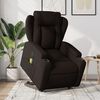 vidaXL Fauteuil inclinable de massage électrique Marron foncé Tissu