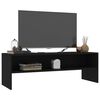 vidaXL Meuble TV Noir 120x40x40 cm Bois d'ing&eacute;nierie