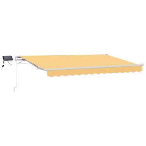 vidaXL Auvent r&eacute;tractable Sable 350 x 250 cm Tissu et Aluminium