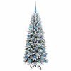 vidaXL Sapin de Noël artificiel avec 150 LED Blanc 63 x 63 x 150 cm