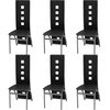 vidaXL Chaises &agrave; manger lot de 6 noir similicuir