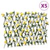vidaXL Treillis de lierre artificiel extensible 5 pcs jaune 180x60 cm