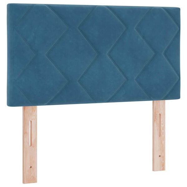 vidaXL Tête de lit avec tête de lit Bleu foncé 80 cm Velours