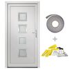 vidaXL Porte d'entr&eacute;e Blanc 98x208 cm PVC