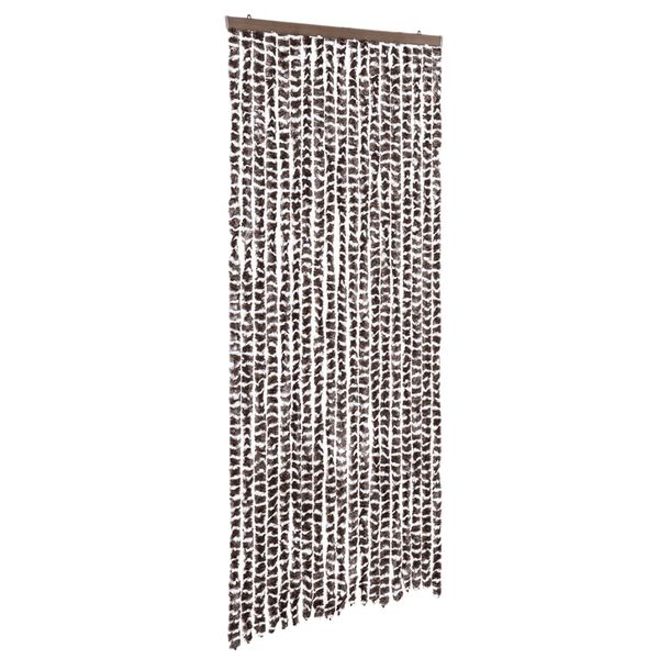 vidaXL Moustiquaire Marron et blanc 56x185 cm Chenille