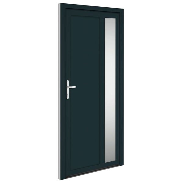 vidaXL Porte d'entr&eacute;e anthracite 98x208 cm PVC